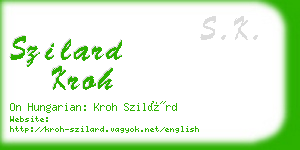 szilard kroh business card